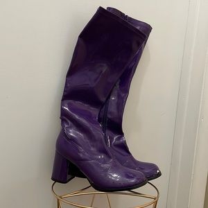 Purple disco boots